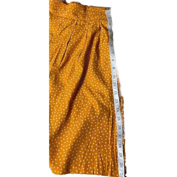 Vintage 90s Women Sm Shirt Med Shorts Coordinates Mango Yellow Polka Dot Summer - Picture 9 of 12